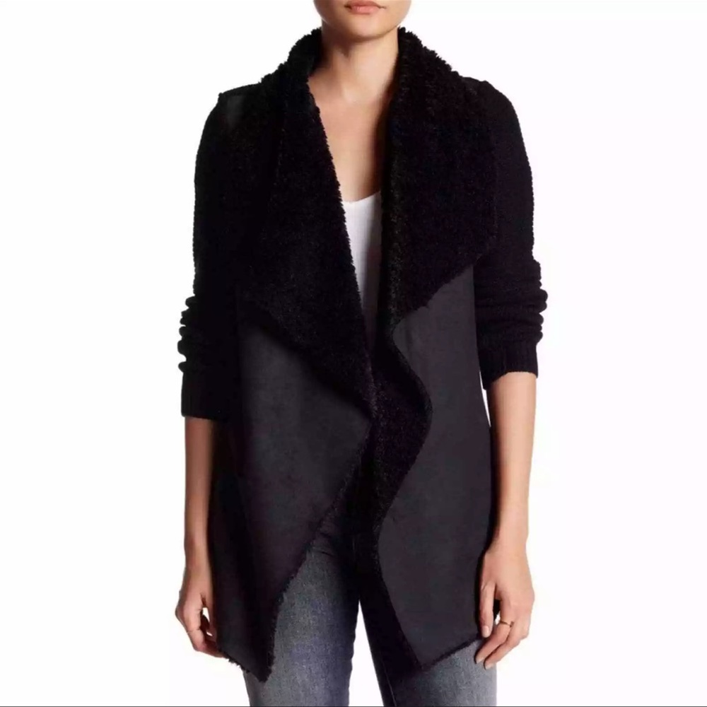 Romeo & Juliet faux fur open front cardigan